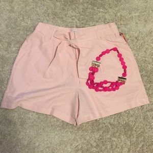 Elle Pink Pleated Shorts - NWT - Size 8
